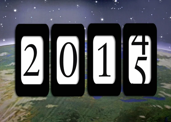 Odometer for 2015 New Year — Stock Photo, Image