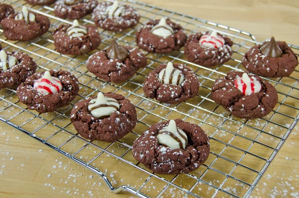 Chocolade koekjes met snoep — Stockfoto