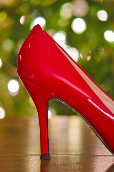 Holiday red high heel — Stock Photo, Image