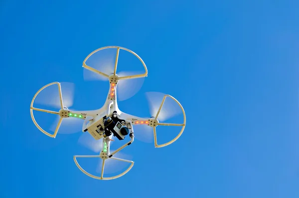 White drone with camera — Stock Photo, Image
