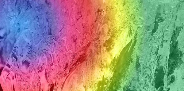 Regenboog spectrum op ijs — Stockfoto