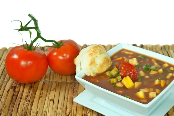 Minestra Gazpacho con pomodori — Foto Stock