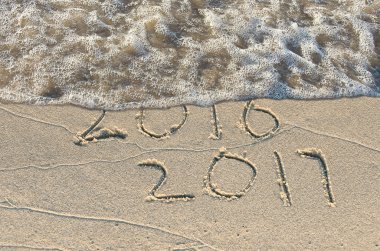 Yeni yıl 2017 sahil üzerinde