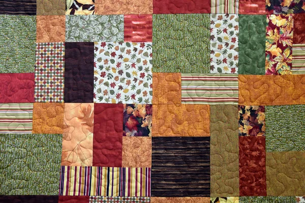 Höstens patchwork quilt bakgrund — Stockfoto