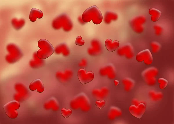 Red Heart Background — Stock Photo, Image