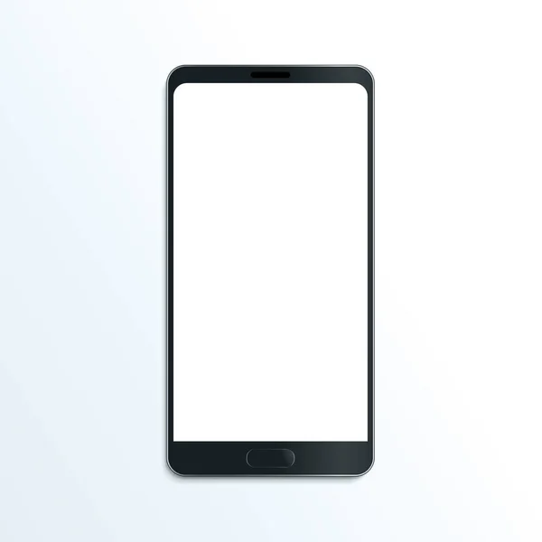 Smartphone Realistyczny Makieta Wektor Ilustracja Komunikacji Mobilnej Białym Tle Szablon — Wektor stockowy