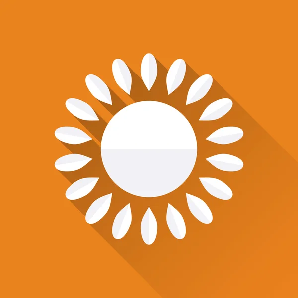 Icône soleil plat . — Image vectorielle