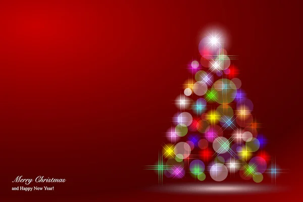 Kerstmis achtergrond met magische kerstboom. — Stockvector