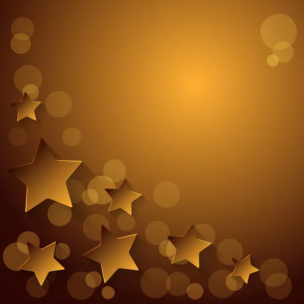 Golden stars background. — Stock Vector