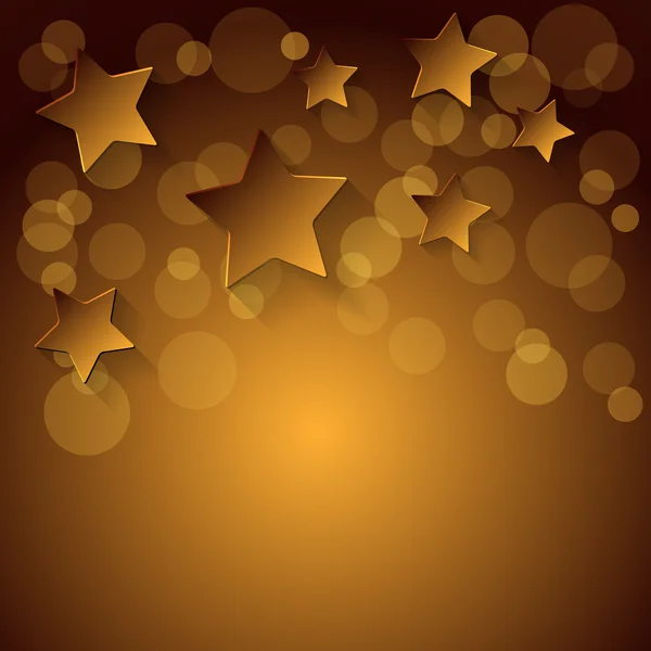 Golden stars background. — Stock Vector