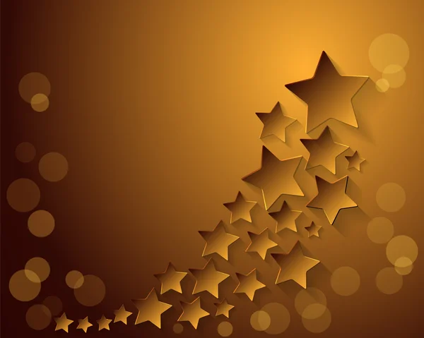 Golden stars background. — Stock Vector