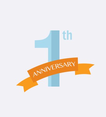 Bir yıl yıldönümü simgesi