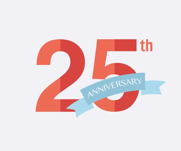 25 años Aniversario Icono — Vector de stock