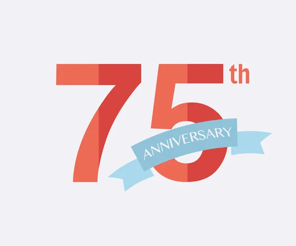 75º Aniversario Icono — Vector de stock