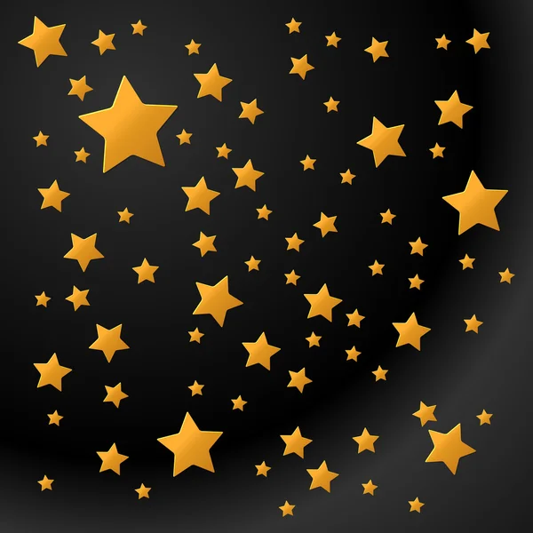 Fondo estrellas doradas — Vector de stock