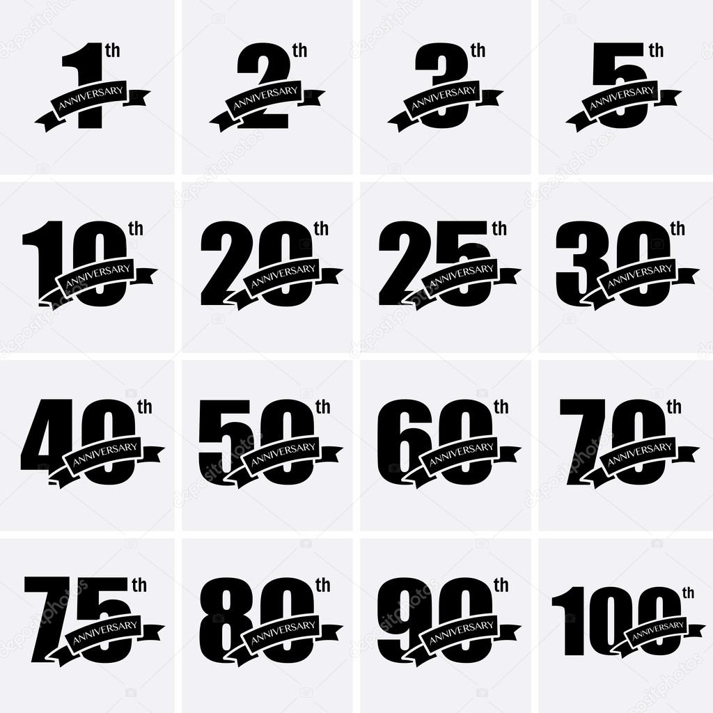 Anniversary Icons. Vector logo for design