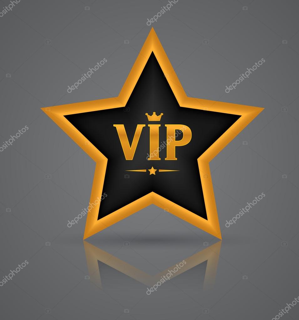 VIP star, abbreviation icon, letters logo with crown