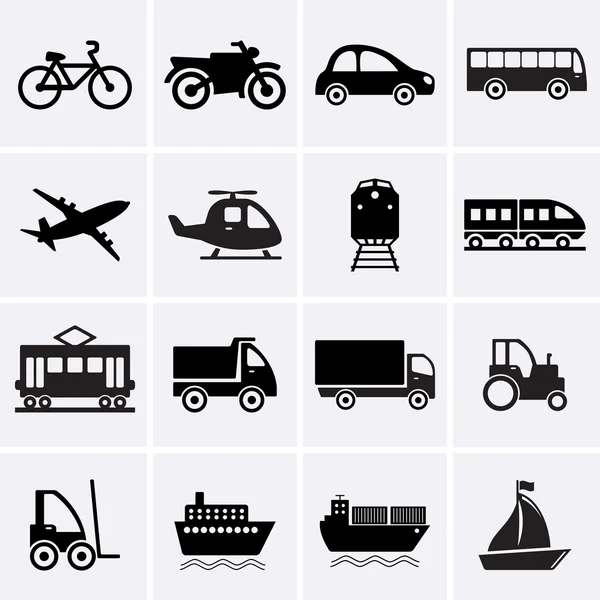 Iconos de transporte — Archivo Imágenes Vectoriales