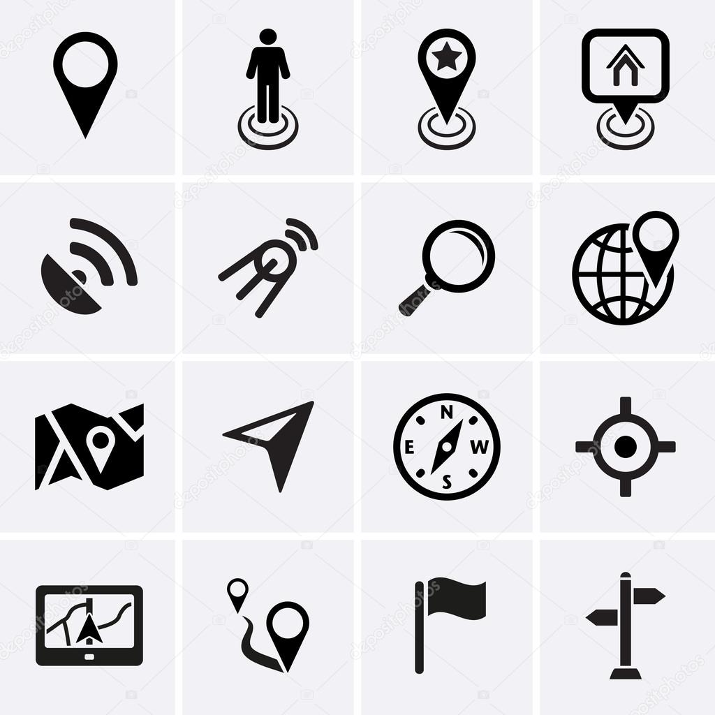 Location, Navigation and Map Icons