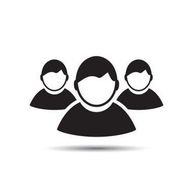 Grup insanlar işareti simgesi. Sosyal Simgeler.