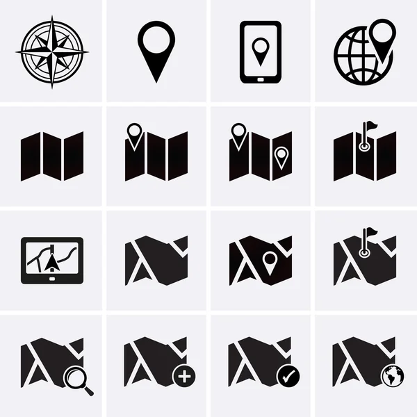 Map Icons — Stock Vector