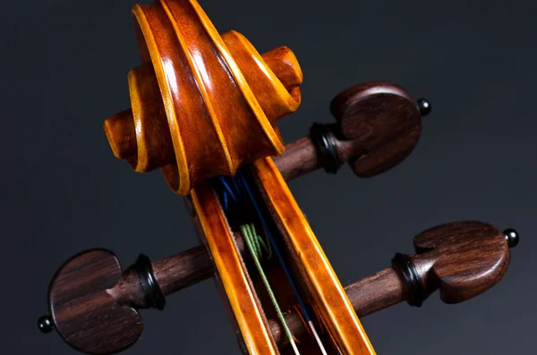 Cabeça de violino de madeira — Fotografia de Stock