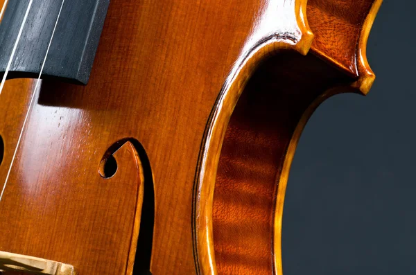 Violin part on black — Stock Photo, Image