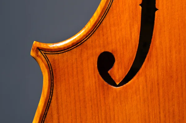 Parte de violín sobre negro — Foto de Stock