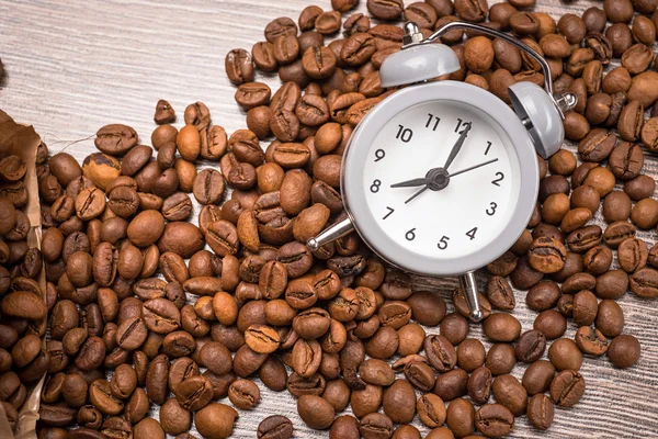 Clock and coffee — Stock Photo, Image