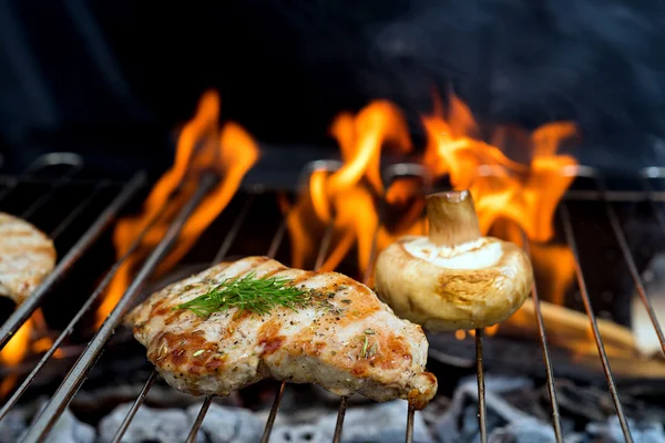 Filetes de pollo en la barbacoa —  Fotos de Stock