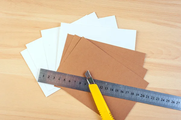 Paper cutter ruler — Stock Photo, Image