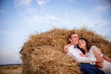 Kırsal haystacks çifte