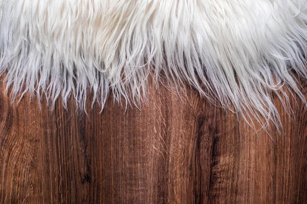 Fur carpet on  floor — Stock Photo, Image