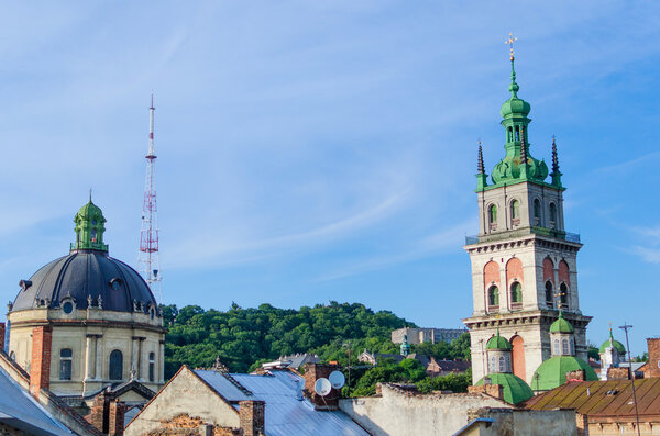 View of Lviv roof