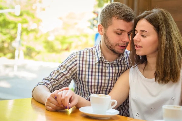 Two people in cafe — Stock Photo, Image