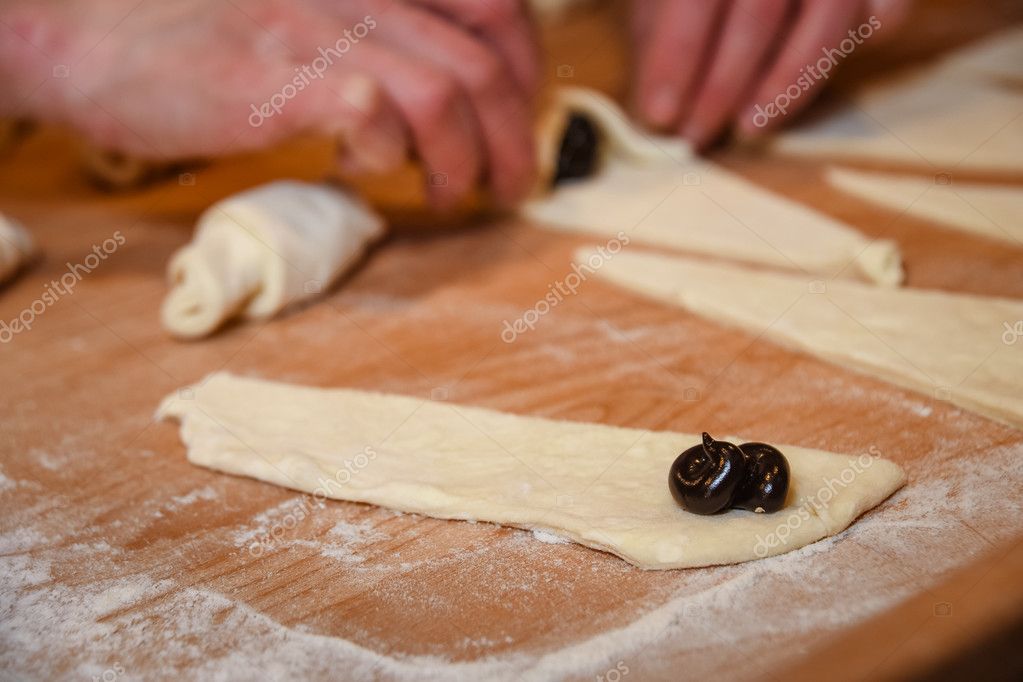 tarwe croissant maken — stockfoto © pproman #114085500