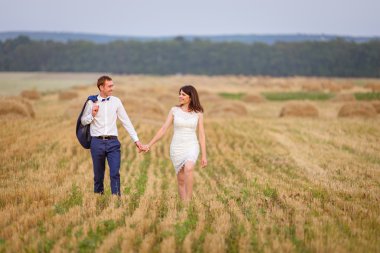 sahada yürüme Çift.