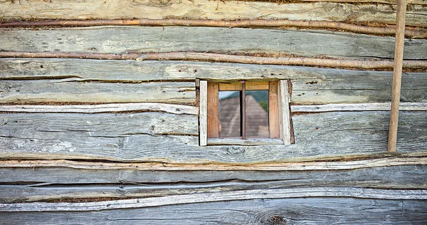 Parede velha casa de madeira — Fotografia de Stock