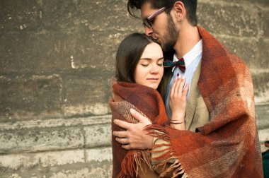 zarif şık çift ayakta