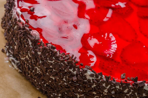 Preparation of delicious sweet cake — Stock Photo, Image