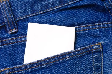 Kot pantolon cebinde Not