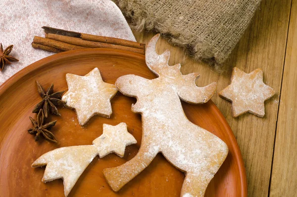 Świąteczny Piernik jelenia cookie — Zdjęcie stockowe