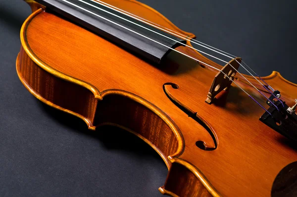 Violin part on black — Stock Photo, Image