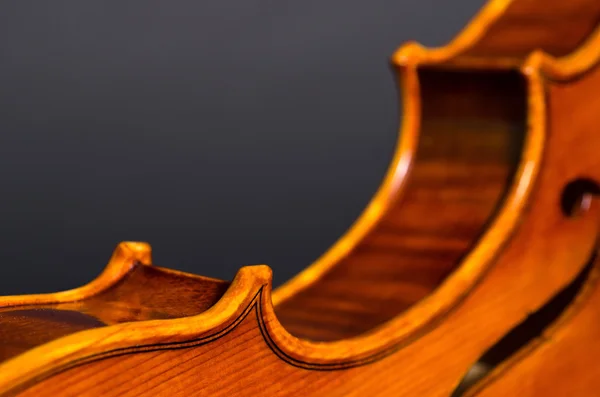 Parte di violino su nero — Foto Stock