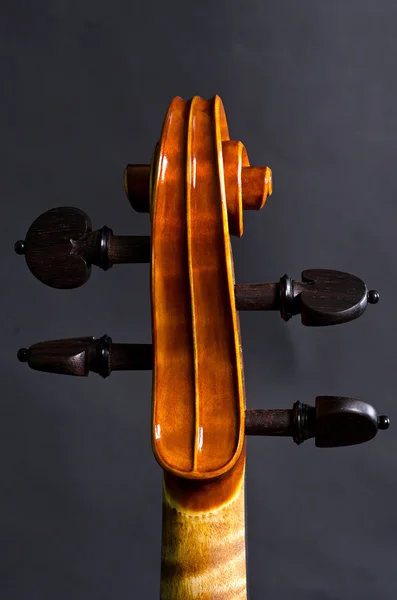 Cabeça de violino de madeira — Fotografia de Stock