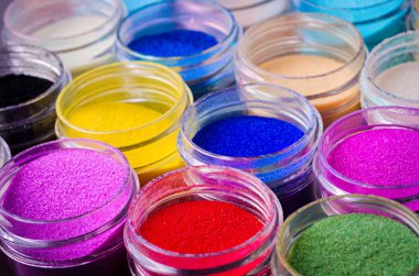 çok renkli boya kavanoz