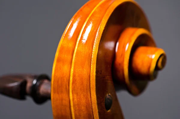 Cabeza de violín de madera —  Fotos de Stock