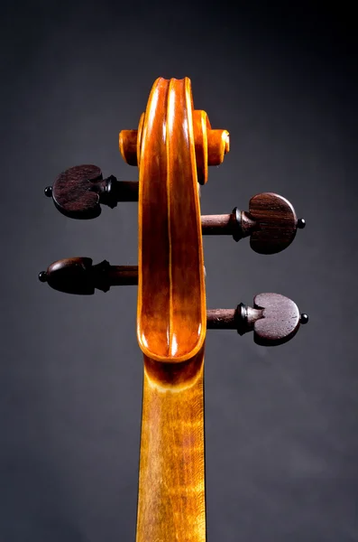 Деревянная скрипичная голова — стоковое фото