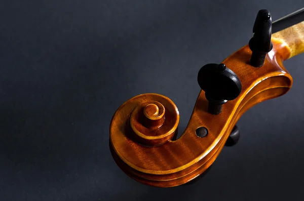 Hölzerner Geigenkopf — Stockfoto