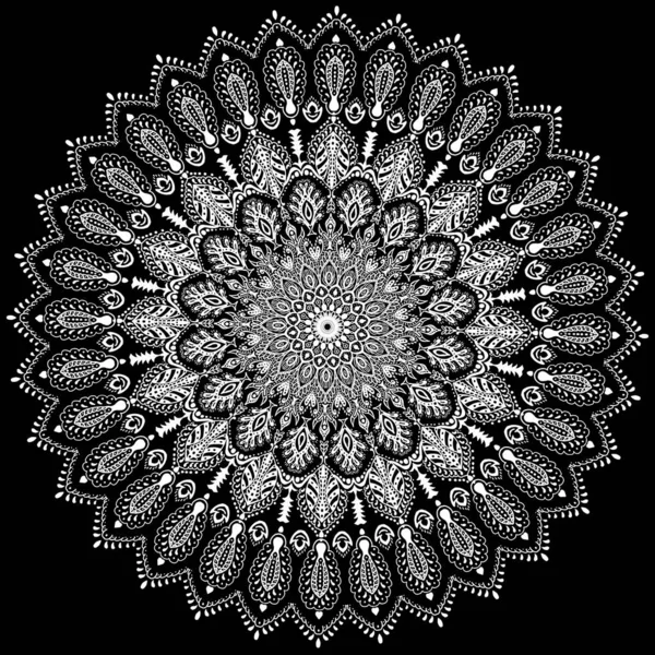Квітка Мандала Альпона Прикрашені Декоративні Елементи Східна Модель Іслам Арабська — стокове фото